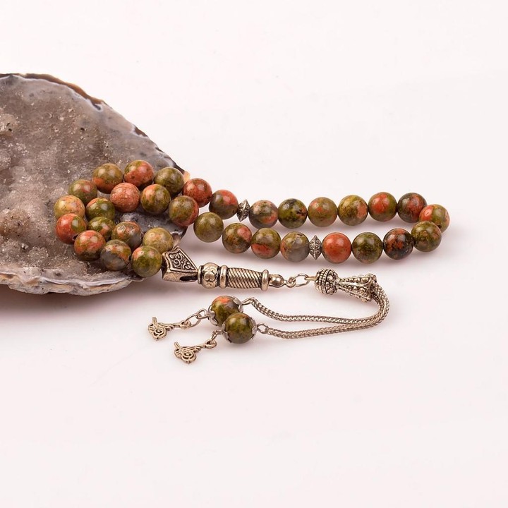 Unakit Taşı Tesbih - 8 mm