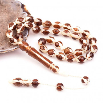 Venge Ağcı Kakmalı Deve Kemiği Tesbih - 2