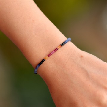 Yakut - Safir - Zümrüt Taşlarından Bileklik - 2