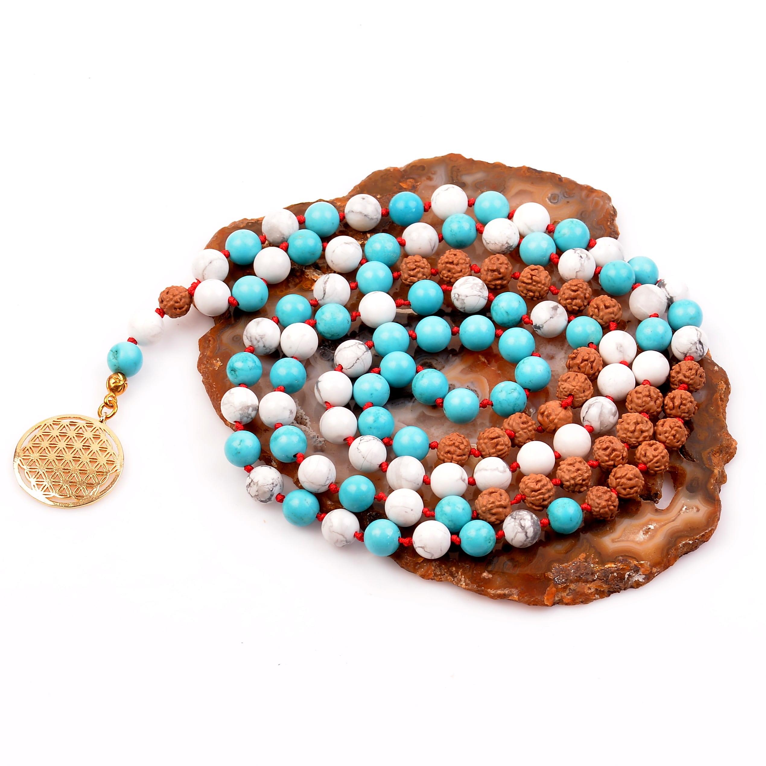 Yaşam Flower Tasselled Mala Necklace Prayer Beads 108 Habbeli