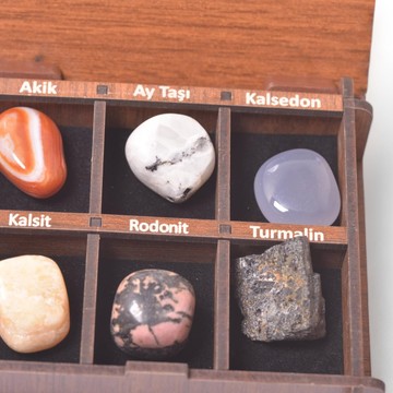 Yengeç Burcu Doğal Taş Seti - Ahşap Kutulu - 2