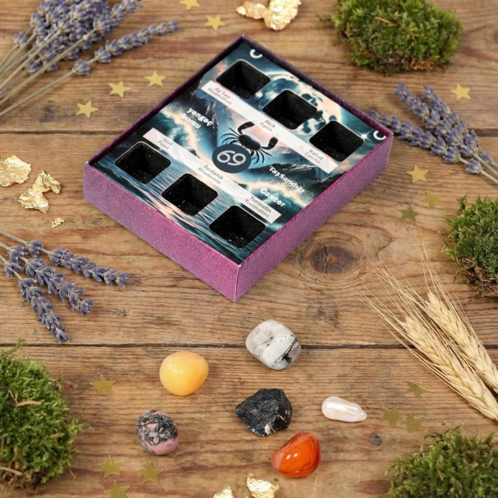 Yengeç Burcu Doğal Taş Seti – Karton Kutulu - 1