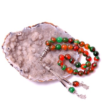 Green Alacı Jade Stone Tesbih-8 mm - 2