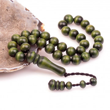 Yeşil Renk Şimşir Ağacı Tesbih - 2