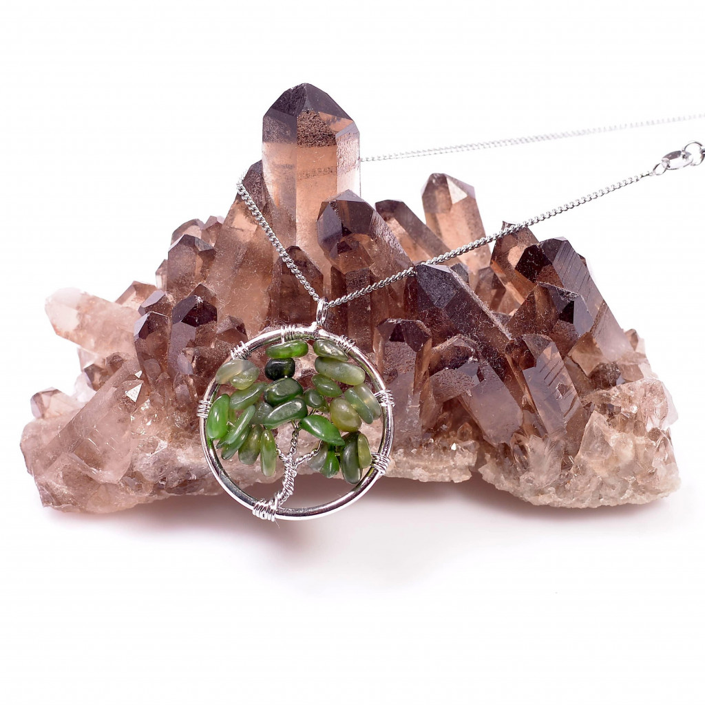 Yeşim Taşı Hayat Ağacı Kolye