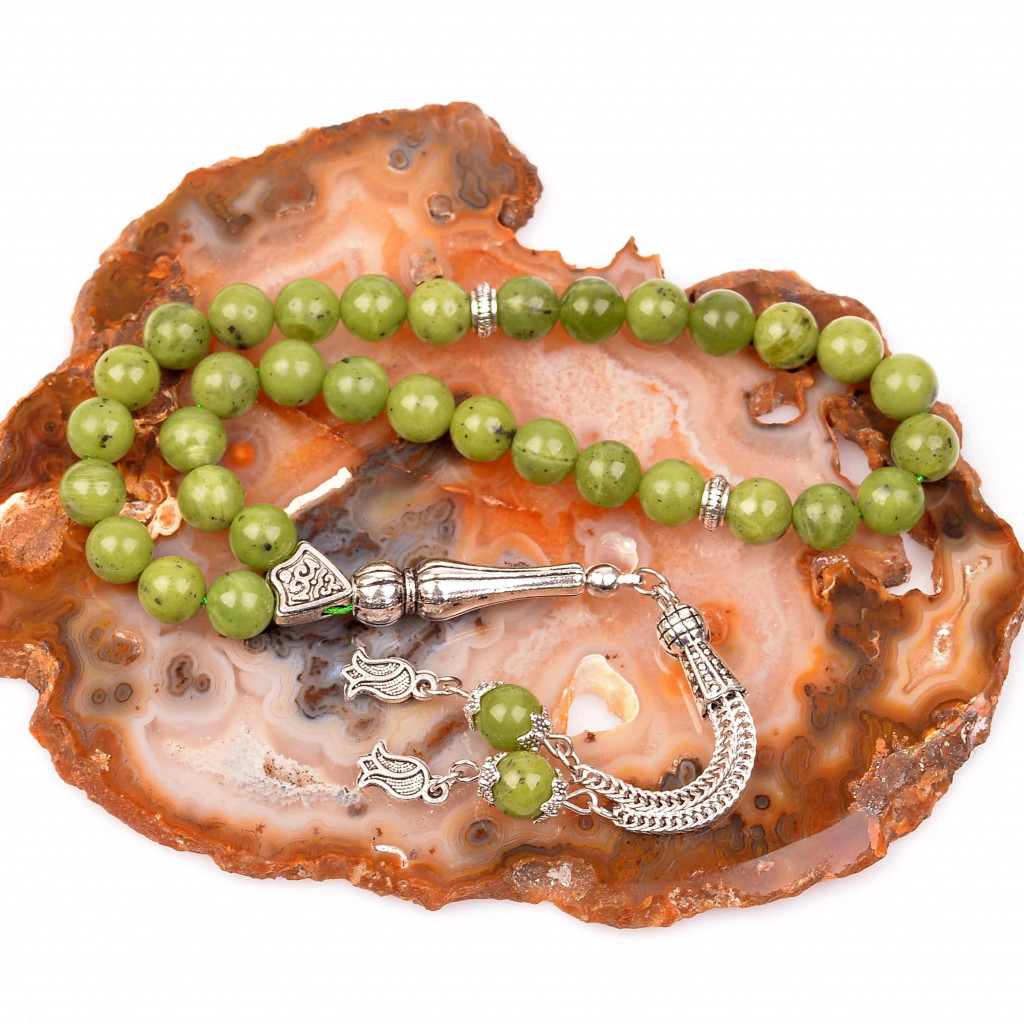 Yeşim Taşı Tesbih ( Kanada Yeşimi ) - 8 mm