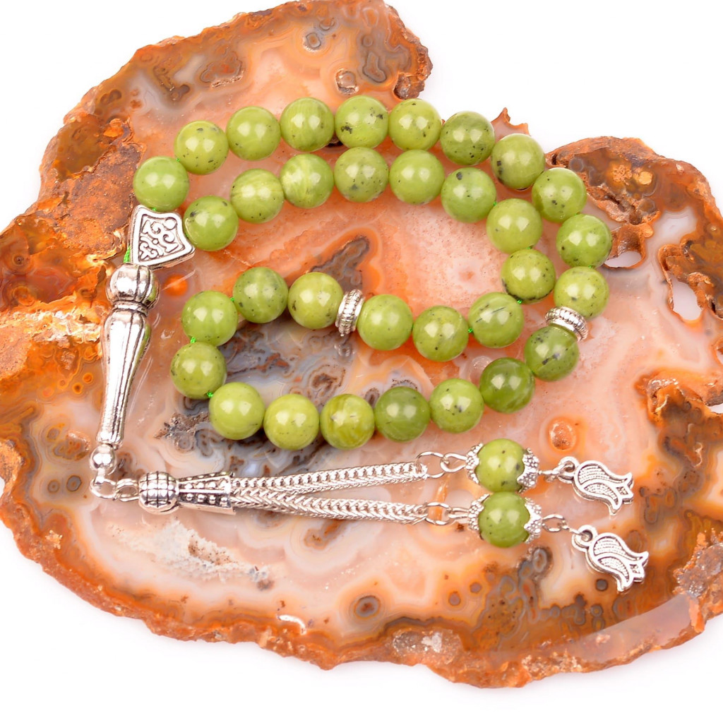 Yeşim Taşı Tesbih ( Kanada Yeşimi ) - 8 mm