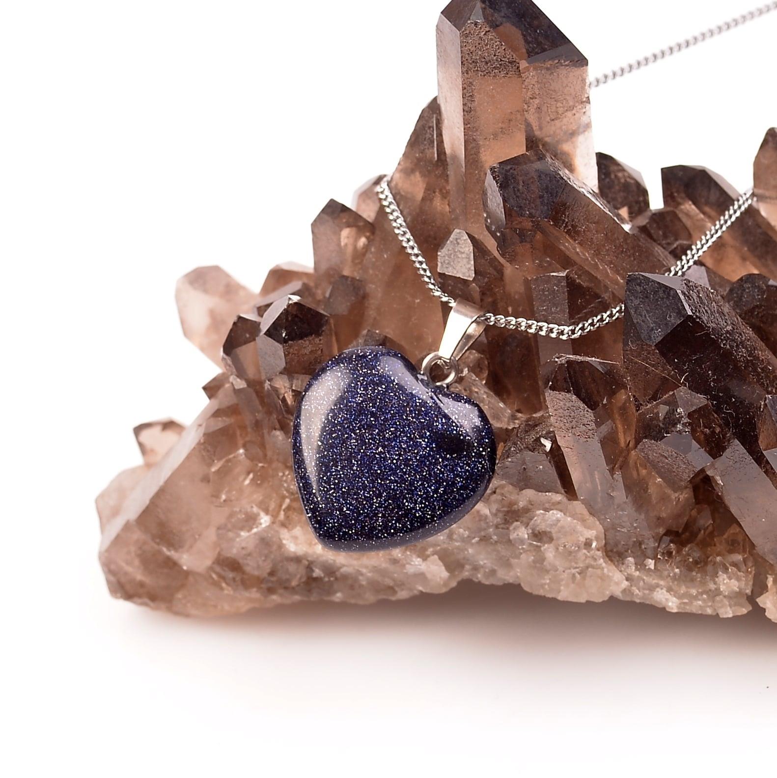Star Stone Heart Necklace Small