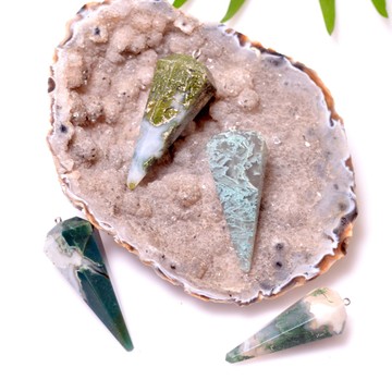 Yosun Akik Taşı Pandül - Sarkaç - 2