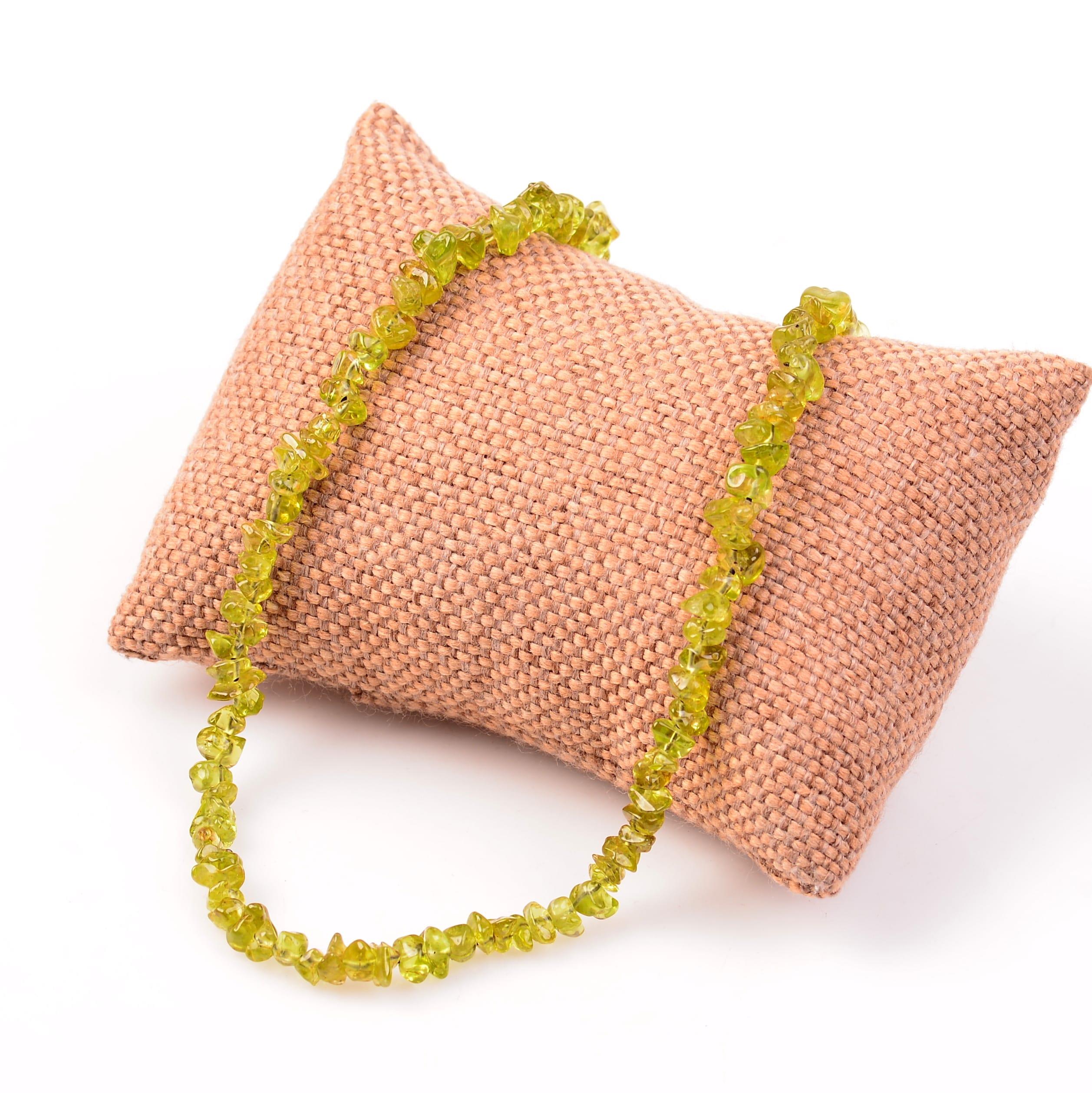 Zebercet Stone Şekilsiz Necklace Peridot Stone