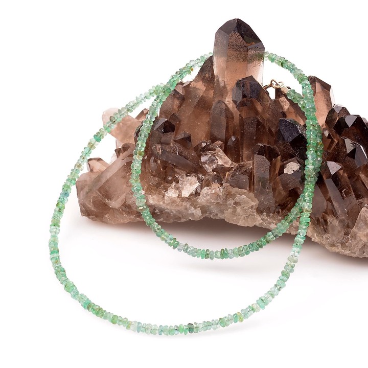 Zümrüt Taşı Gümüş Kolye - 3 mm